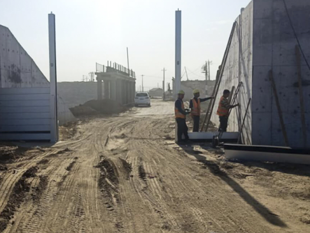 Crossing of No.3 work area of Danhe flood control project (Shouguang section)